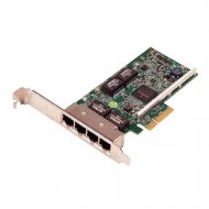 DELL NIC Broadcom 5719 QP 1Gb Network Interface Card, Low Profile - Kit (analog 540-BBHB) , 